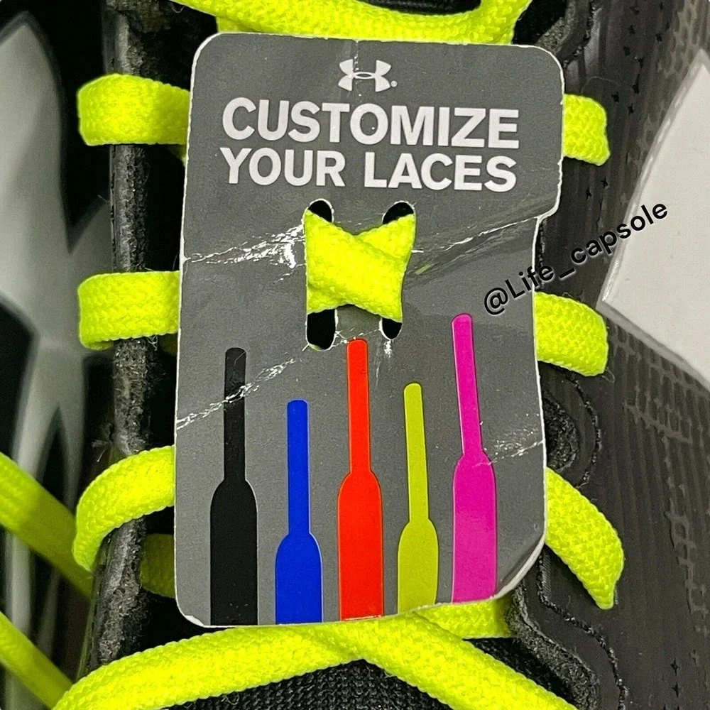 Size 13 Under Armour Crusher RM Black Football Cleats‎ Multi Color Laces Custom